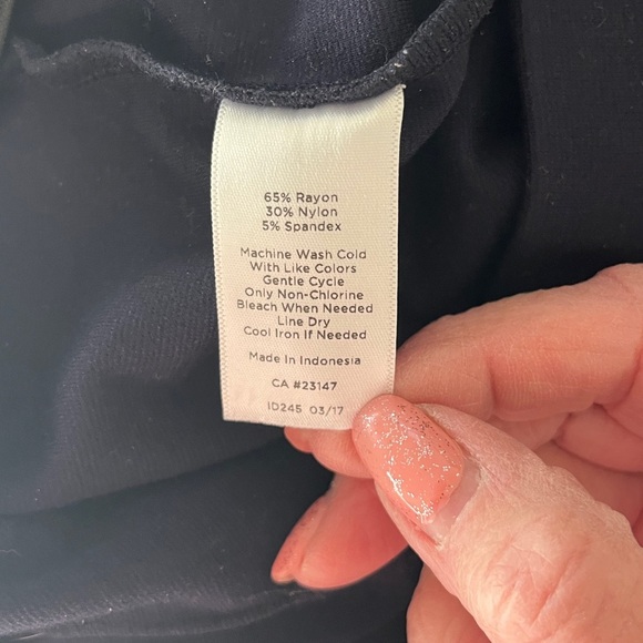 Talbots Navy Blue Leggings Pants Size Large Preloved - Picture 7 of 7